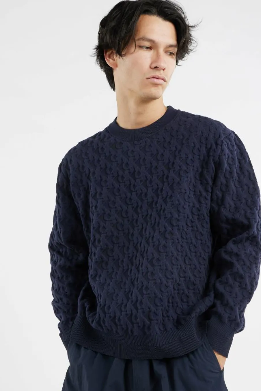 A - REL AOP SWT - Pull | Bleu*CALVIN KLEIN