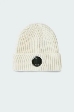 ACCESSORIES KNIT CAP IN EXTRAFINE MERINO WOOL - Bonnet | Blanc*C.P. COMPANY Sale