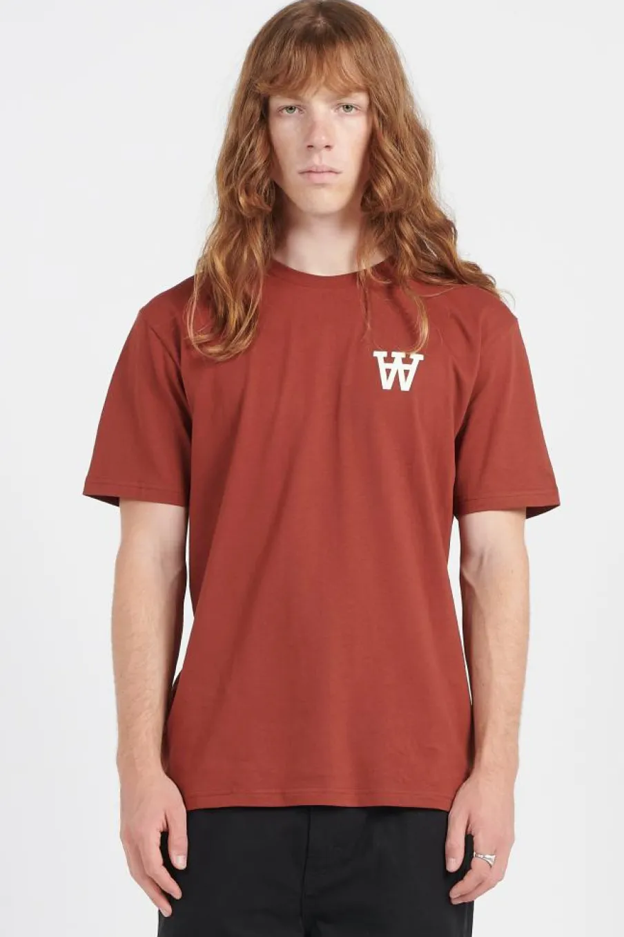 ACE CHEST PRINT T-SHIRT - T-shirt | Marron*WOOD WOOD Best