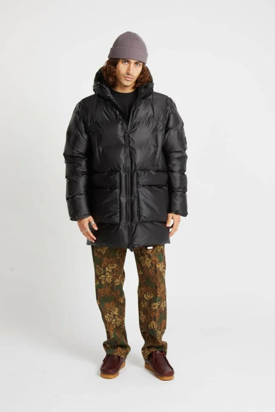 ALTA LONG PUFFER CARGO JACKET W3T4 - Doudoune | Noir*RAINS Best