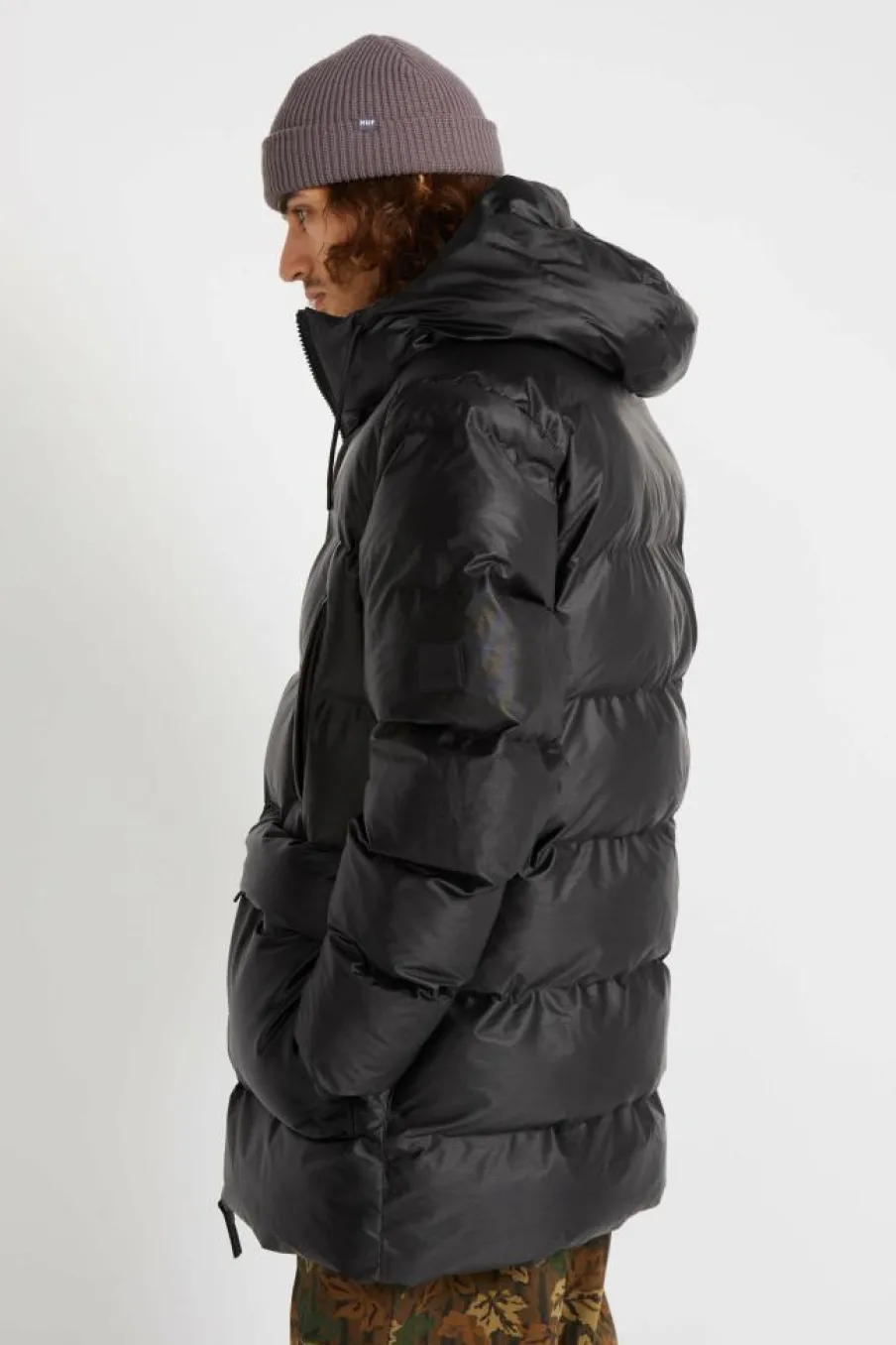 ALTA LONG PUFFER CARGO JACKET W3T4 - Doudoune | Noir*RAINS Best