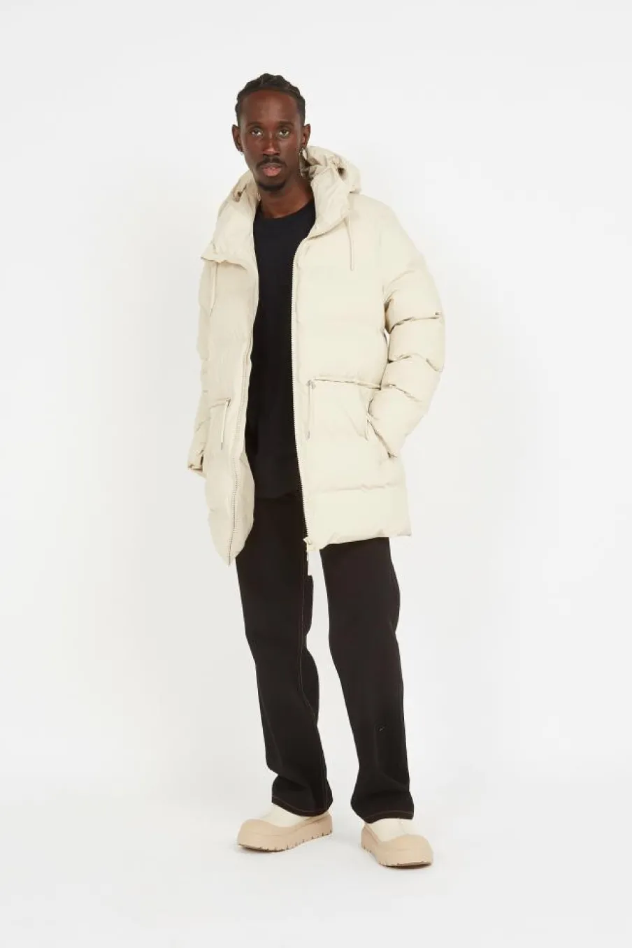Alta long puffer string - Doudoune | Beige*RAINS New