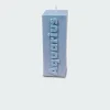 AQUARIUS ZODIAC BLOCK PILLAR CANDLE - Bougie | Bleu*FLAMINGO CANDLES New