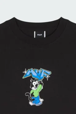 BAD CAT SS - T-shirt | Noir*HUF Sale