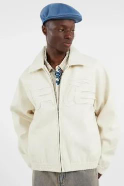 Big Logo Leather Jacket - Veste | Beige*ARTE ANTWERP Clearance
