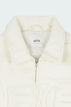 Big Logo Leather Jacket - Veste | Beige*ARTE ANTWERP Clearance