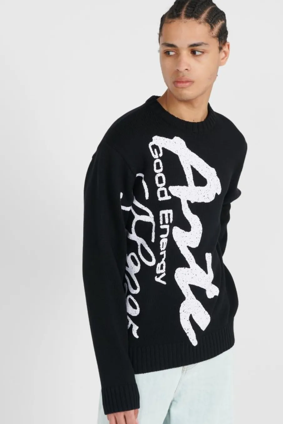 Big Print Knit Sweater - Pull | Noir*ARTE ANTWERP Online
