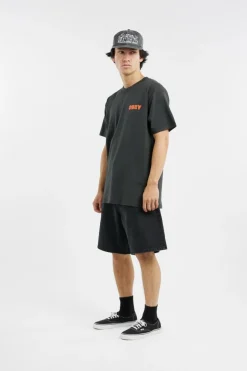 BIGWIG BAGGY DENIM - Short | Noir*OBEY Outlet