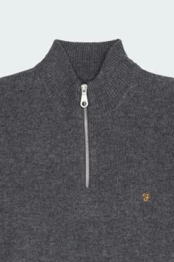 BIRCHALL1/4 ZIP - Pull | Gris*FARAH Discount
