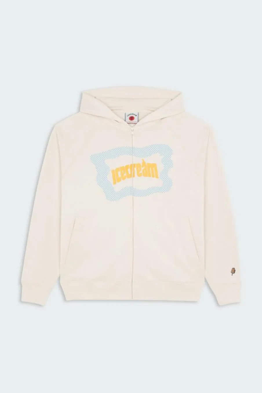 BLOCK LOGO ZIP THROUGH - Hoodie zippé | Beige*ICE CREAM Clearance