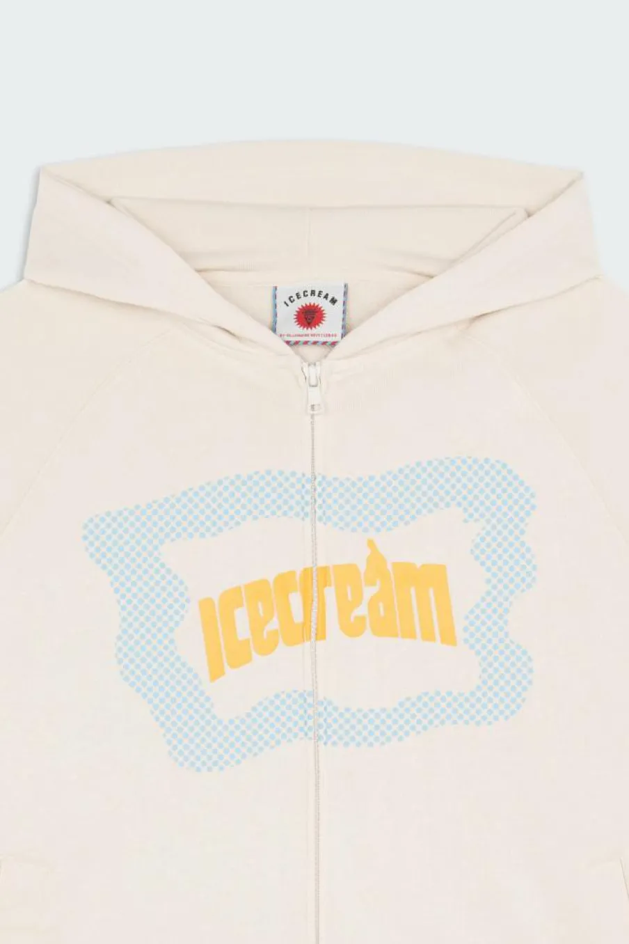 BLOCK LOGO ZIP THROUGH - Hoodie zippé | Beige*ICE CREAM Clearance