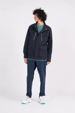 BLOUSON 4 POCHES BADGE BRODE POITRINE - Veste | Bleu*SCHOTT