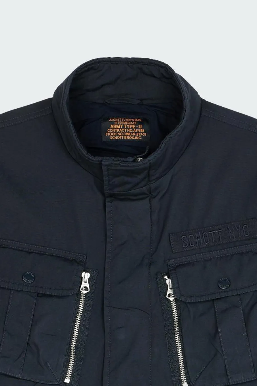 BLOUSON 4 POCHES BADGE BRODE POITRINE - Veste | Bleu*SCHOTT