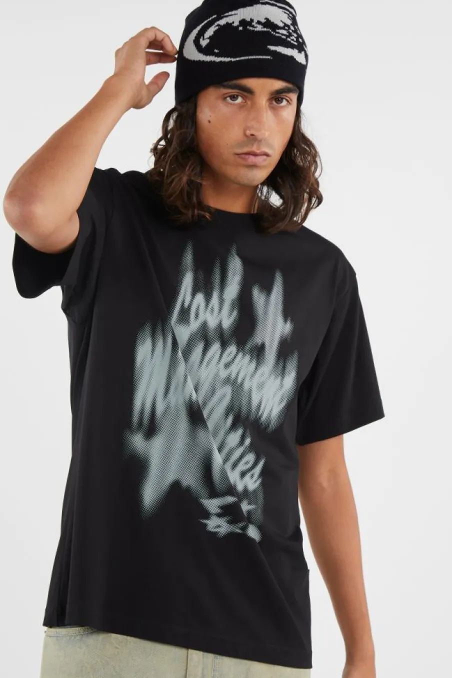 BLUR LAYER TEE - T-shirt | Noir*LOST MANAGEMENT CITIES Hot
