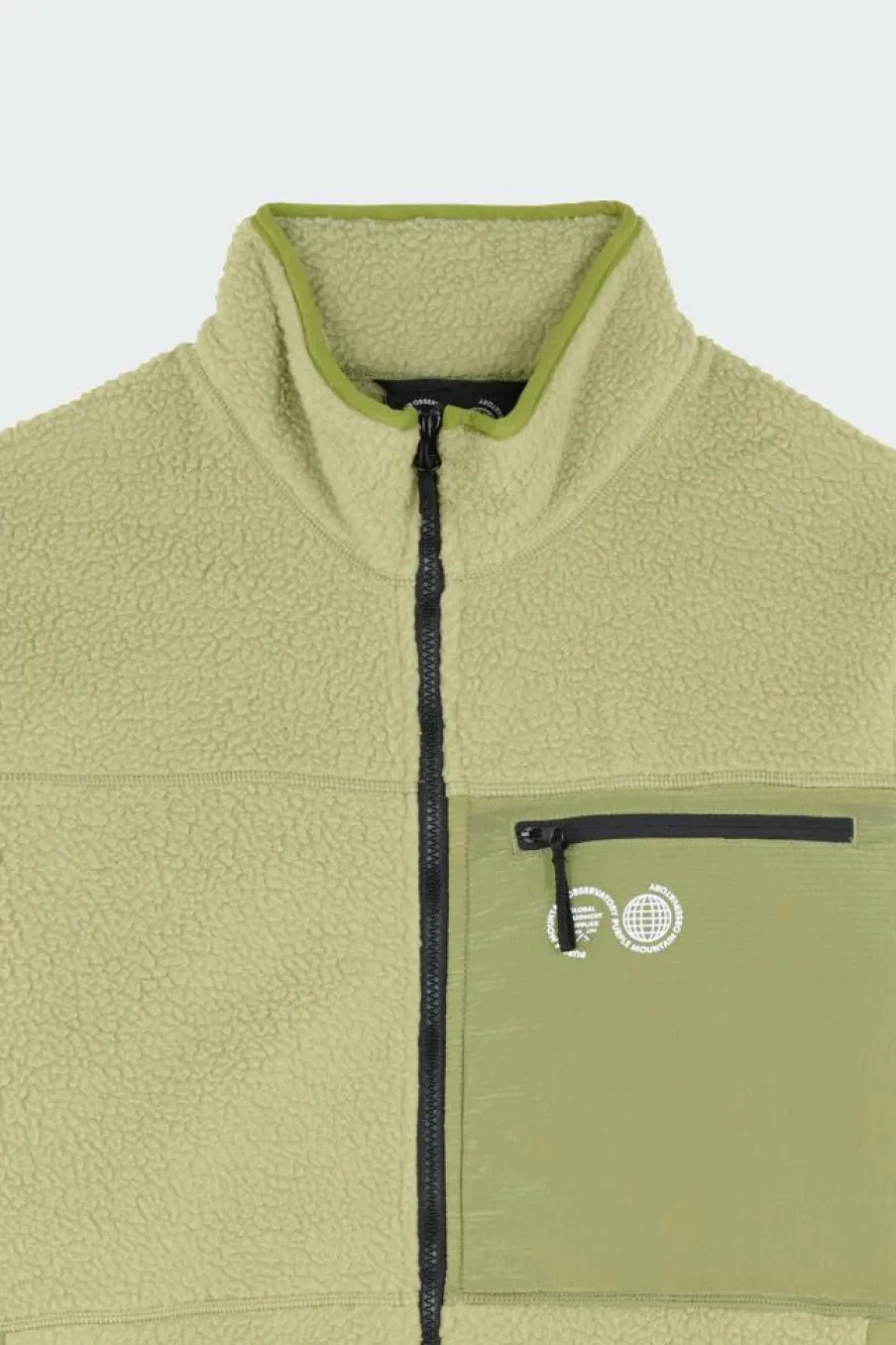 BORG ZIP FLEE - Polaire | Kaki*PURPLE MOUNTAIN OBSERVATORY Outlet