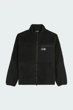 BORG ZIP FLEE - Polaire | Noir*PURPLE MOUNTAIN OBSERVATORY Clearance