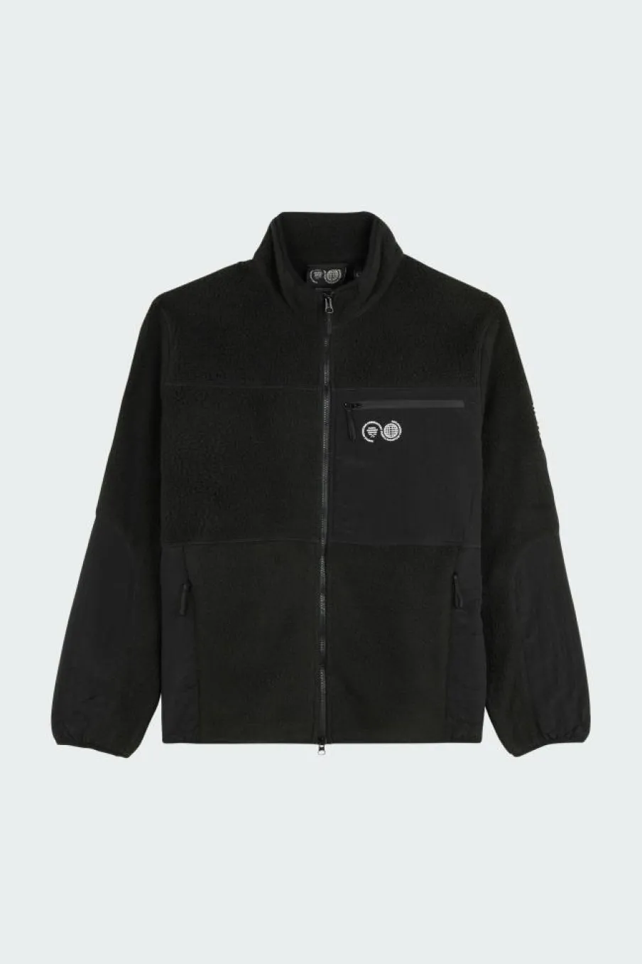 BORG ZIP FLEE - Polaire | Noir*PURPLE MOUNTAIN OBSERVATORY Clearance