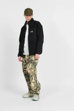 BORG ZIP FLEE - Polaire | Noir*PURPLE MOUNTAIN OBSERVATORY Clearance