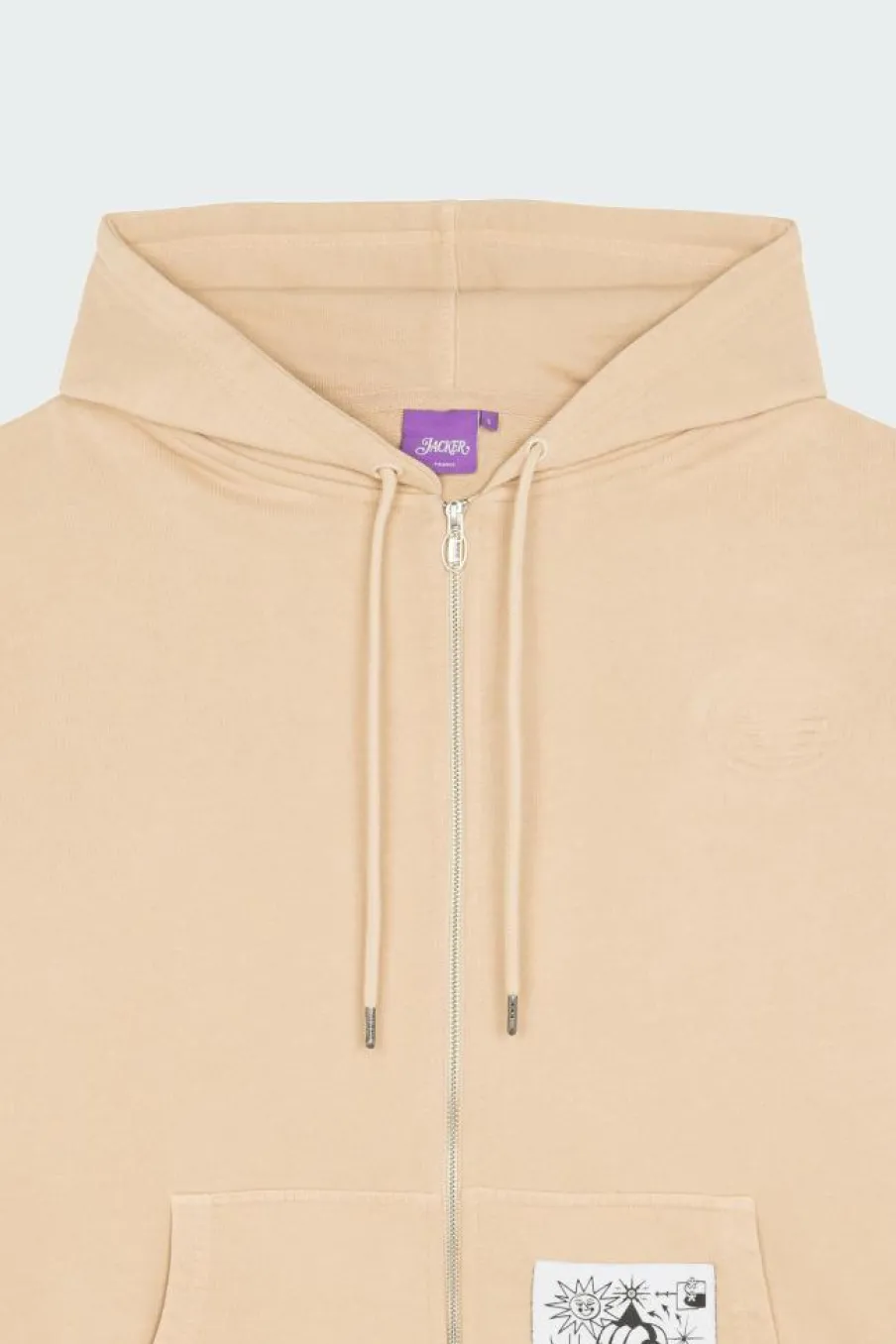 BRISTOL - Hoodie zippé | Beige*JACKER Discount