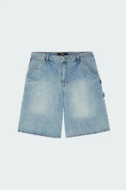 BRUSH WASHED DENIM CARPENTER SHORTS - Short |*LOST MANAGEMENT CITIES Sale