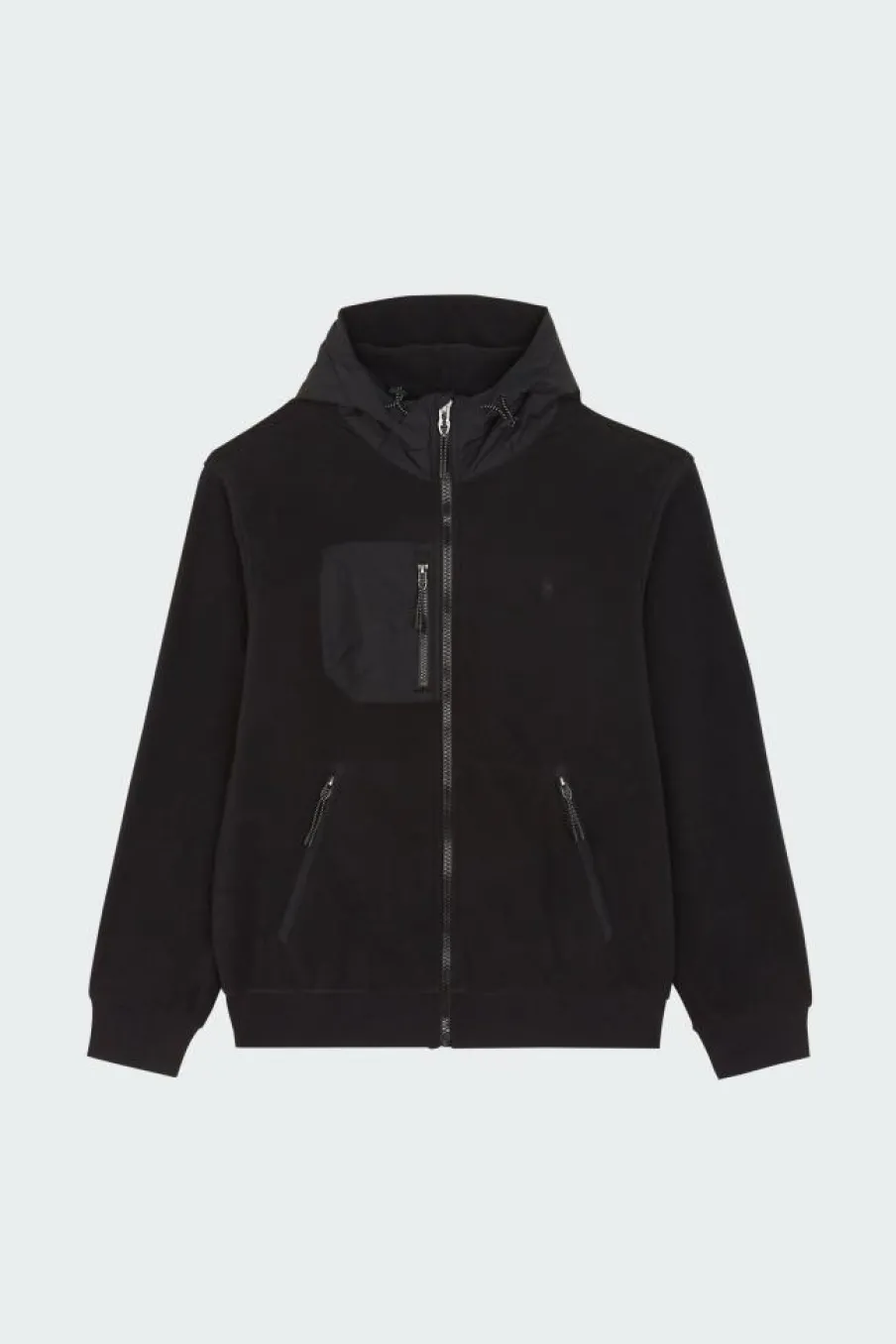 Brushed Fleece Hybrid Hooded Jacket - Polaire | Noir*POLO RALPH LAUREN Sale