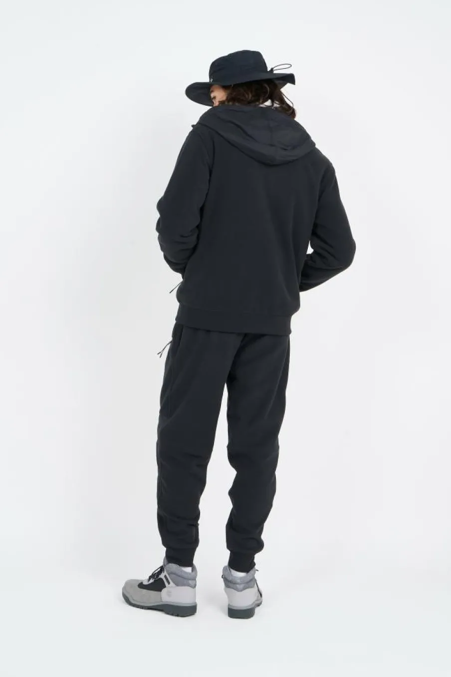 Brushed Fleece Hybrid Hooded Jacket - Polaire | Noir*POLO RALPH LAUREN Sale