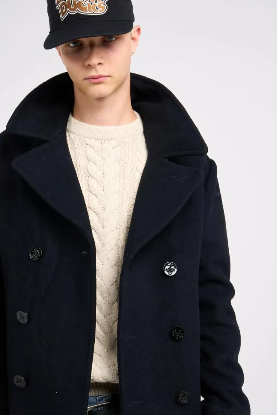CABAN DOUBLE BOUTONNAGE - Manteau | Bleu*SCHOTT Discount