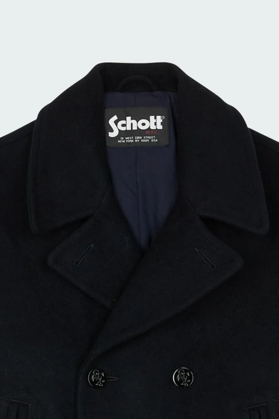 CABAN DOUBLE BOUTONNAGE - Manteau | Bleu*SCHOTT Discount