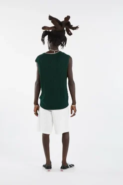 Cable-Knit Cotton Sweater Vest - Pull | Vert*POLO RALPH LAUREN Discount