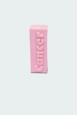 CANCER ZODIAC BLOCK PILLAR CANDLE - Bougie | Rose*FLAMINGO CANDLES