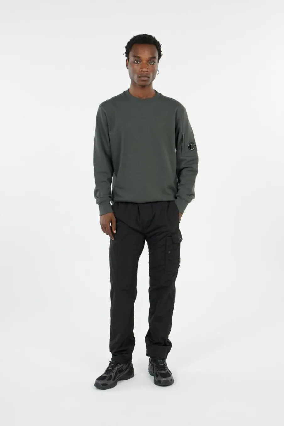 CARGO PANT IN CHROME - R - Jogging | Noir*C.P. COMPANY Outlet