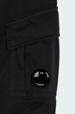 CARGO PANT IN STRETCH SATIN - Cargo | Noir*C.P. COMPANY Sale