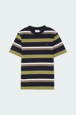 CASPAR - T-shirt | Bleu*FARAH Discount