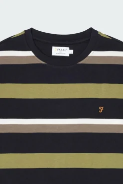 CASPAR - T-shirt | Bleu*FARAH Discount