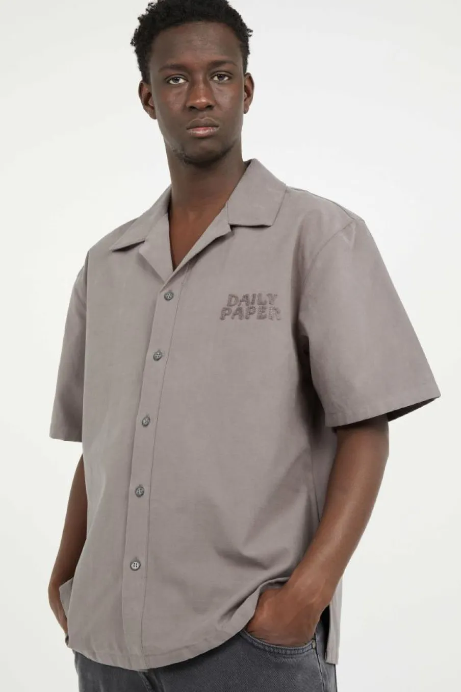 CHAIN STITCH SS - Chemise | Gris*DAILY PAPER Discount