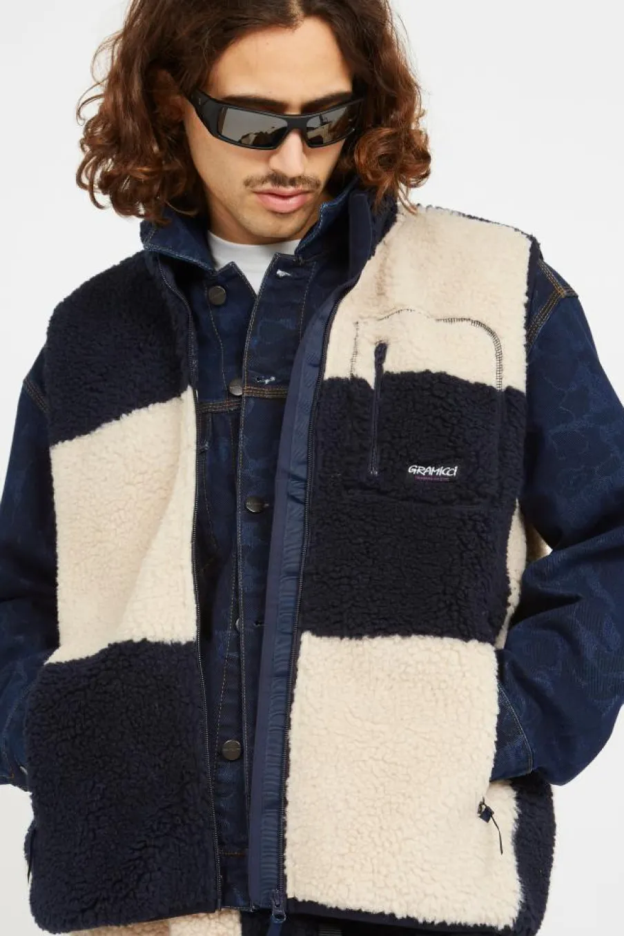 CHECKERED SHERPA VEST - Veste | Multicolore*GRAMICCI Sale