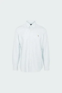 Chemise col américain regular-fit en coton | Bleu*POLO RALPH LAUREN Discount