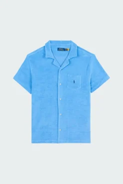 Chemise safari en molleton éponge - Chemise | Bleu*POLO RALPH LAUREN Discount