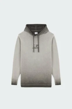 CHENILLE COTTON HOODED KNIT - Hoodie | Gris*C.P. COMPANY Best