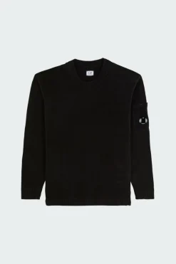 CHENILLE COTTON LENS KNIT - Pull | Noir*C.P. COMPANY Online
