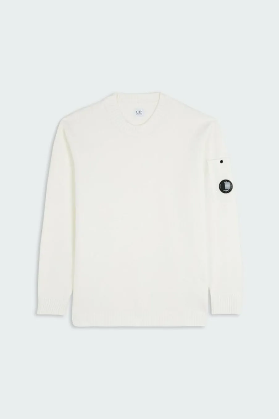 CHENILLE COTTON LENS KNIT - Pull | Blanc*C.P. COMPANY Sale