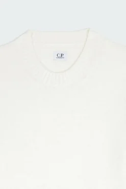 CHENILLE COTTON LENS KNIT - Pull | Blanc*C.P. COMPANY Sale