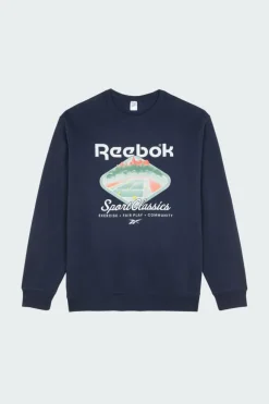 CL COURT SPORT CREW - Sweatshirt | Bleu*REEBOK Hot