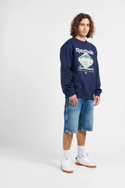 CL COURT SPORT CREW - Sweatshirt | Bleu*REEBOK Hot