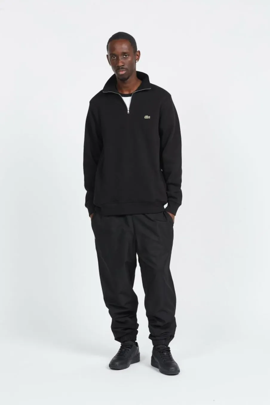 CORE 1/4 ZIP - Sweatshirt zippé | Noir*LACOSTE Hot