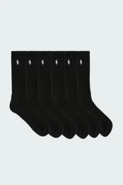 Cotton-Blend Crew Sock 6-Pack - Chaussettes | Noir*POLO RALPH LAUREN Discount