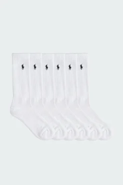 Cotton-Blend Crew Sock 6-Pack - Chaussettes | Blanc*POLO RALPH LAUREN Online