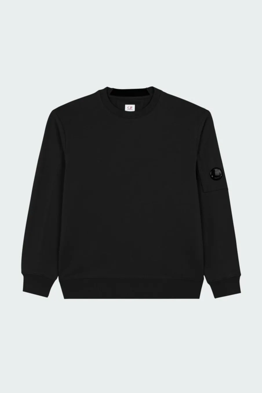 CREW NECK IN DIAGONAL RAISED FLEECE - Sweatshirt | Noir*C.P. COMPANY Online