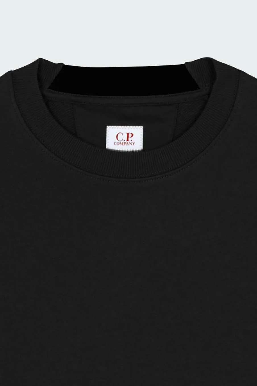 CREW NECK IN DIAGONAL RAISED FLEECE - Sweatshirt | Noir*C.P. COMPANY Online