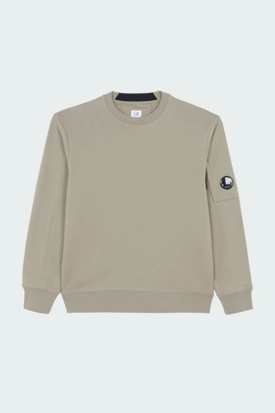 CREW NECK IN DIAGONAL RAISED FLEECE - Sweatshirt | Kaki*C.P. COMPANY